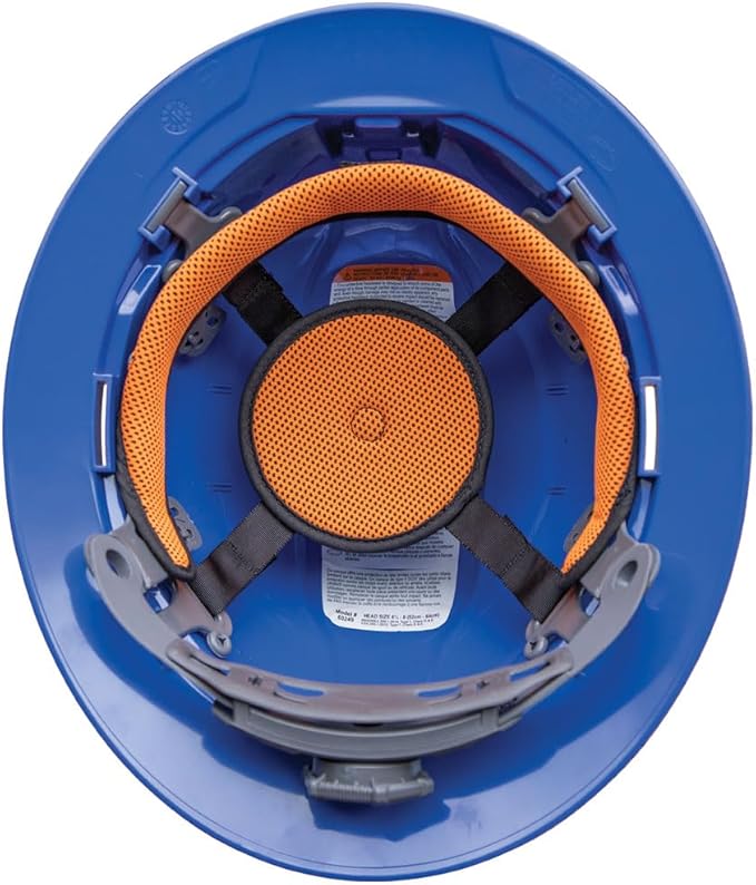 Klein Tools Hard Hat, Non-Vented Full Brim Style, Padded, Self-Wicking Odor-Resistant Sweatband, Tested up to 20kV