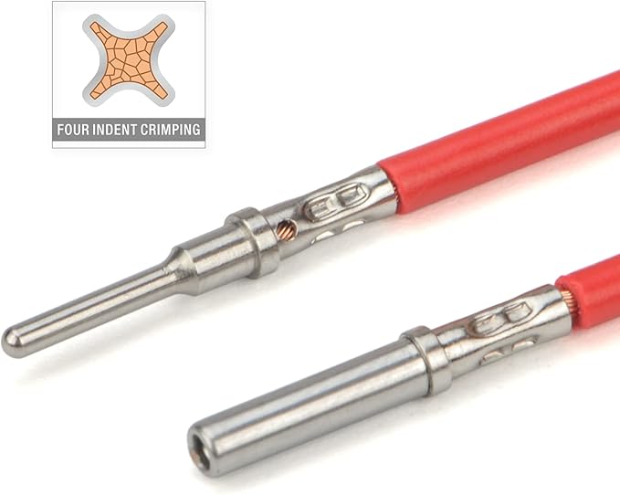 iCrimp IWD-1620 Deutsch Crimp Tool, Size 16 Deutsch Crimper, Solid Barrel Contact & Circular Connector Contacts Crimping Tool, 8 Indents Wire Crimper, AWG16 to AWG20