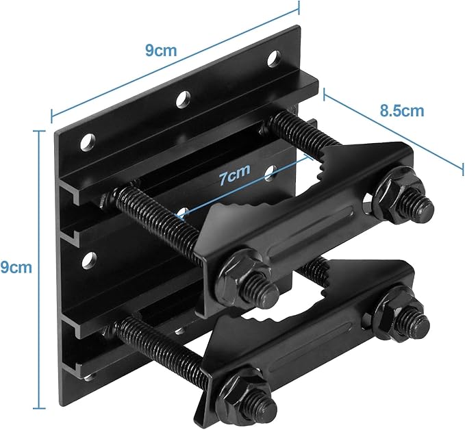 1 Pack 2.67" Pole Mounting Kit, Mast Mount Brackets for Outside Antenna, Street Sign Mounting Hardware for Light Poles, Outdoor Security Camera Bracket, Side Mount Flag Pole Holder L