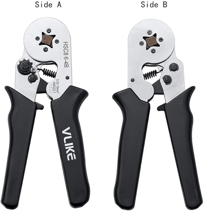 Ferrule Crimping Tool, VLIKE Wire Crimper Pliers with 1200 Terminal Ferrules Tinned Copper Ferrule Connector Sleeves for Stripper Wiring Projects