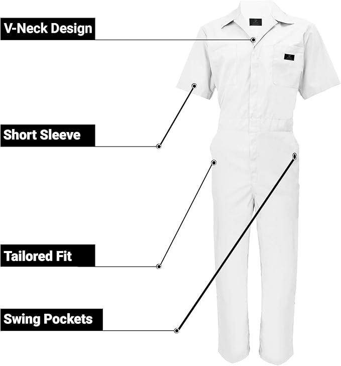 Coveralls Workwear Men Short Sleeve Coveralls