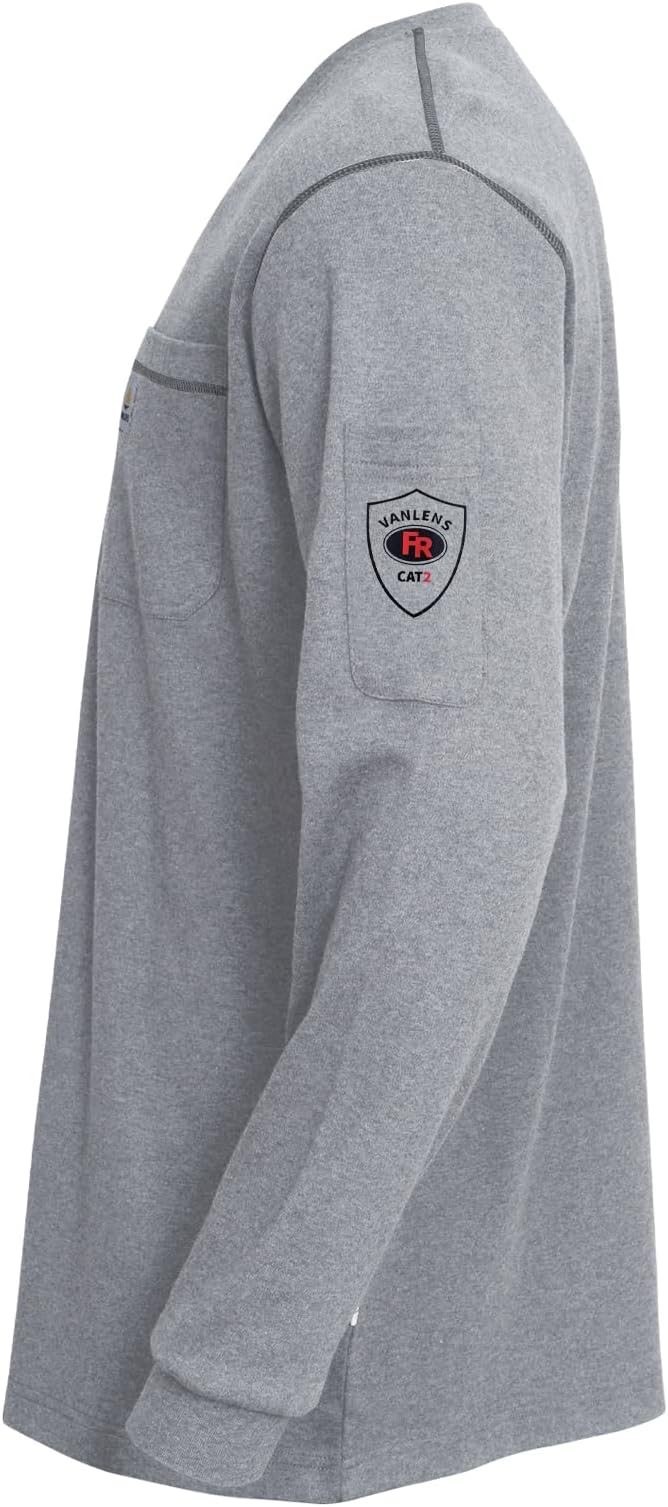 FR Shirts for Men CAT2/HRC2 Flame Resistant Shirts 6.5oz Light Weight Long Sleeve Fire Retardant Shirts