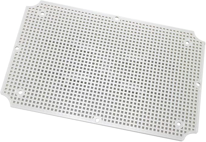 MAKERELE Grey Outdoor Electrical Box Weatherproof 11.02”7.48”5.12” (280190130mm) Plastic Junction Wire Case for Outdoor Electrical Projects with 2 NPT 1/2” Glands