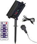 Delaman Solar Battery Box for LED String Lights, Outdoor String Lights Control Panel with DC Charging 8 Remote Control Modes (3V)