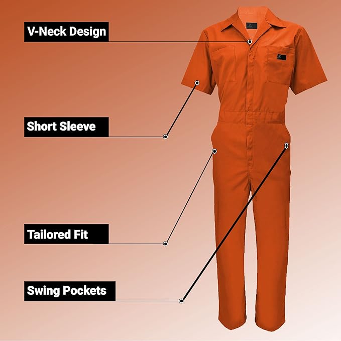 Coveralls Workwear Men Short Sleeve Coveralls