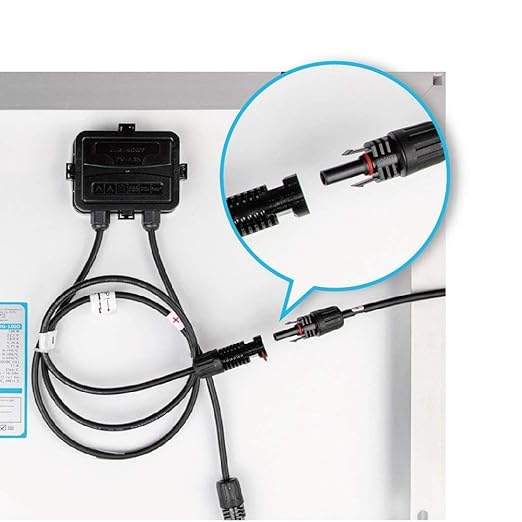 Renogy 20FT 12AWG Solar Adaptor Wire Extension Cables with Female and Male Connector, 20FT 12AWG, 1 Pair