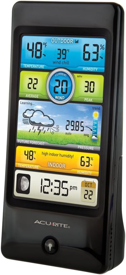 AcuRite Notos (3-in-1) 01604M Pro Color Digital Weather Station with Wind Speed, Temperature and Humidity