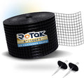ROTAK Critter Guard - 6in x 100ft Solar Panel Bird Guard with Fastener Clips - Galvanized Black PVC Coated ½ inch Wire Roll Mesh (6" x 100' with 60 Fastener Clips)