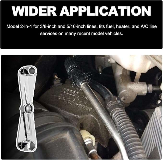 Fuel Line Disconnect Tool, 3/4 5/8 1/2 3/8 Inch Fuel Filter Removal Tool for Quick Disconnection, Multi-Purpose Scissor Fuel Line Wrench Fit Cars Truck SUV, Car Accessories