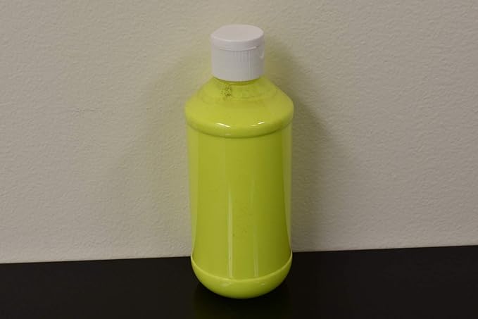 DirectGlow 8oz UV Blacklight Reactive Fluorescent Acrylic Paints (Yellow)