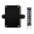 ABS IP67 Waterproof Dustproof Electrical Junction Box, with 15A 600V Barrier Terminal Cable Connector, 1IN/1Out Power Junction Box（3.93 * 2.67 * 1.96in）