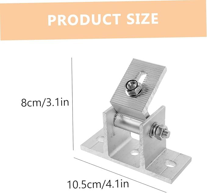 Gadpiparty 4pcs Adjustable Solar Panel Bracket Tilt Mount Clamp for Roof Rv Boat Compatible Various Easy Installation
