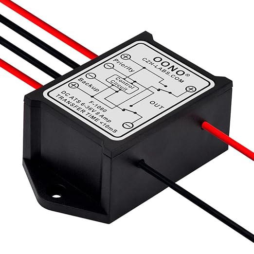 DC 6-36V 8A Automatic Transfer Switch, ATS Auto Transfer Switch, OONO F-1080