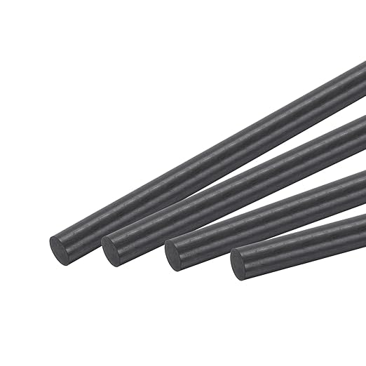 MECCANIXITY Carbon Fiber Rod, 8mm x 100mm Carbon Rod Bar for RC Plane DIY Craft Kite Wing Tube Quadcopter Arm Repair Pack of 4