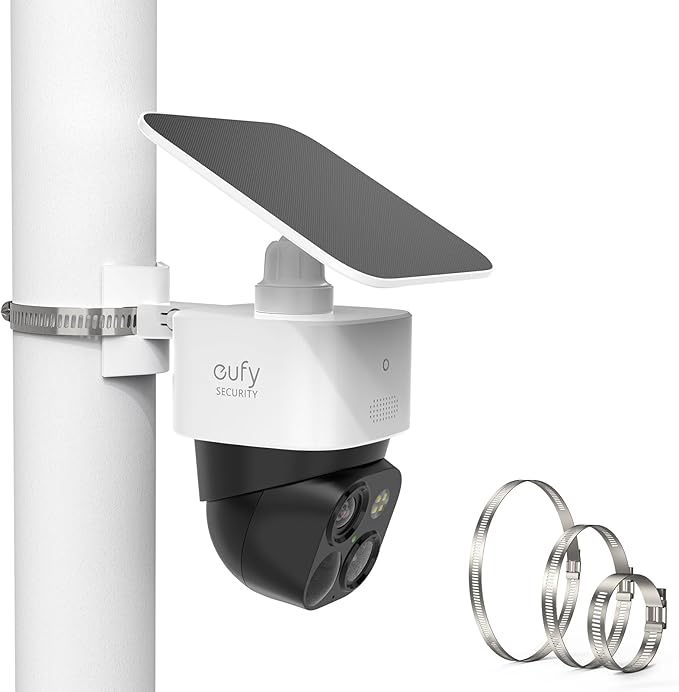 Pole Mounting Bracket for Eufy Security SoloCam S340/SoloCam E30/E42, Solar Panel Security Camera (1Pack,White)