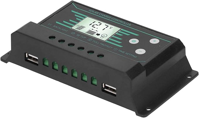 Solar Charge Controller 30A 12V/24V PWM with LCD Display USB Output for Solar Panel Battery and Lighting System(z30)