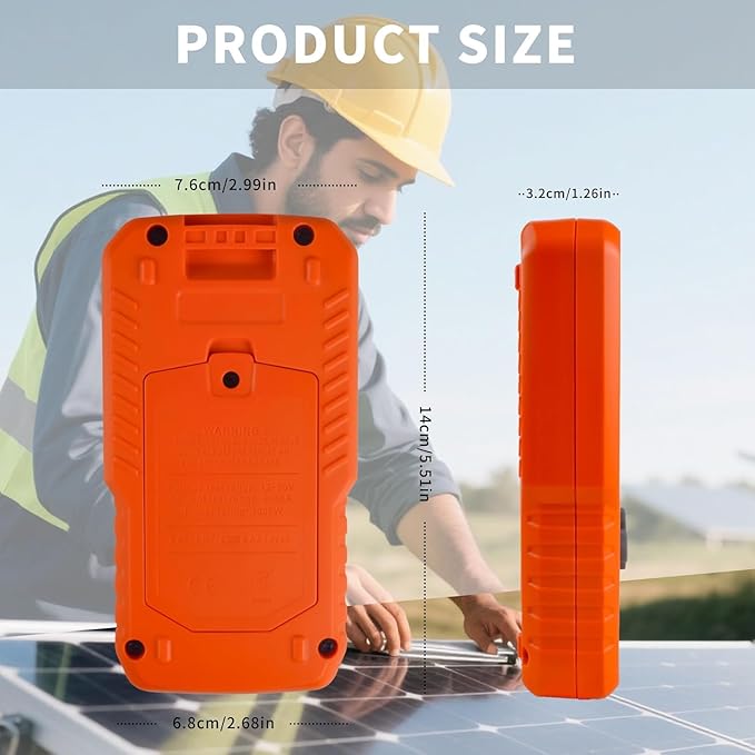 ZIBOO FT-1000W Solar Panel Tester MPPT Meter - 1000W Max Power, 80V/35A PV Module Tester for Voc/Isc, Open Circuit Voltage & Short Circuit Current, with Backlight & Data Hold