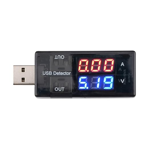 diymore USB Tester USB Meter Tester Voltage Current Tester USB Battery Checker USB C Voltage Current Voltmeter Amp Volt Ammeter Detector USB Mobile Tester USB Cable Charger Detector LED Display