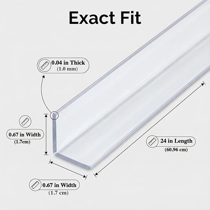 Clear Corner Protectors –Mini Self-Adhesive Baby Proofing Safety Bumpers for Walls, Furniture, Cabinets & Desks – Freely Spliced to Meet Your Needs (10PCS, 1.7x60.96cm/0.67x24in)