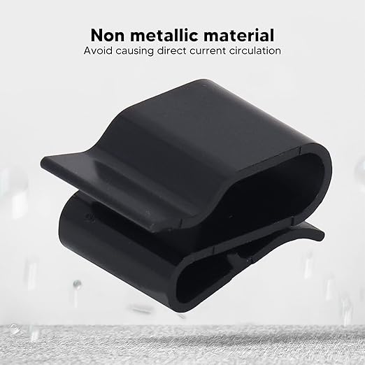 Garosa 100Pcs Trailer Frame Wire Clips Plastic Cable Clips S Clip Electrical Cord Management 1.5 Inch Solar Panel Wire Clip Black for PV Wiring Boat Cable Boat