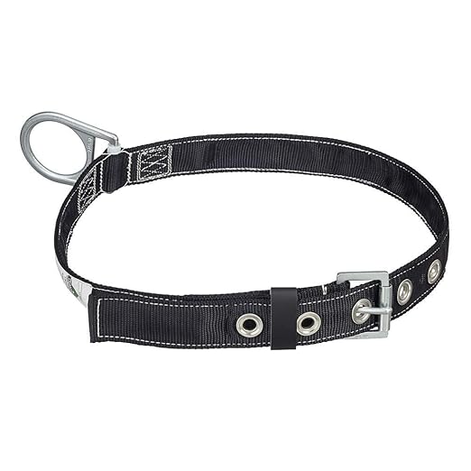 Peakworks Fall Protection Safety Harness Restraint Belt, 1 D-Ring, Black, XL, V8051014