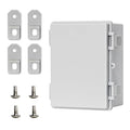 Waterproof Electrical Box Heavy Duty ABS Waterproof Junction Box, IP66 Dustproof Electrical Enclosure, Universal DIY Project Case for Outdoor Indoor Use Wall Brackets (8"x6.1"x3.9")