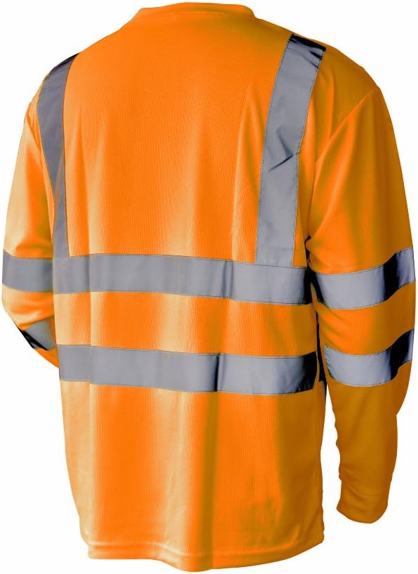 L&M® Hi Vis T Shirt ANSI Class 3 Reflective Safety Lime Orange Short Long Sleeve HIGH Visibility