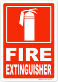 Brimar - 7" x 10" - Fire Extinguisher Sign - .125″ Acrylic - Clear Indication - Easy Installation