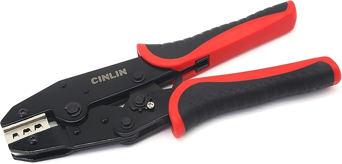 Crimping Tool for Solar PV Cable Connectors - Ratcheting Wire Crimpers - AWG 14/12/10 (2.5/4/6mm²) - Ratchet Terminal Crimper - Electrical Crimping Tool HS-2546