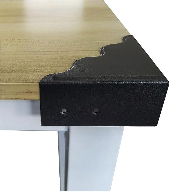 Black Metal Corner Protector 3.7 x 3.7 x 1.5 Inch Pack of 4, Vintage Decorative Corner Guards forTable, Barn Sliding Door,Wood Frames, Boxes, Desk Furniture Angle Edge Protection