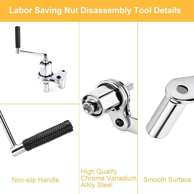 Torque Multiplier Wrench Set, Heavy Duty Labor Saving Lug Nut Remover, 1/2" Drive Square, 1:16 Gear Ratio Hand Lug Nut Wrench Kit for Automotive Tire Nuts Removal (Max 680NM)