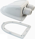 Haoguo ABS Solar Double Cable Entry Gland for All Cable Types 2mm² to 6mm² for Solar Project on RV Camper Van Travel Trailer Boat Cabin-White