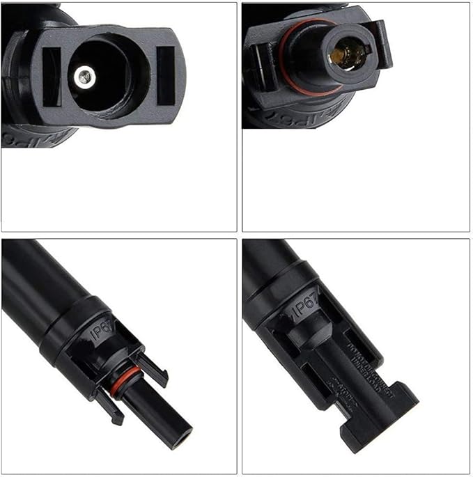BAYM Solar Panel PV Cable Connector Built in 10A Diode in-Line Fuse Solar Wire Connector Solar PV System IP68 Waterproof Anti-backflow(5pcs)