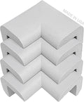 KidKusion Child Safety Corner Cushion | Soft Gray | 4 Pack | Made in USA, Child Safety, Child Proofing Corner Guard, Home Furniture Safety Bumper, Baby Proof Table Protector