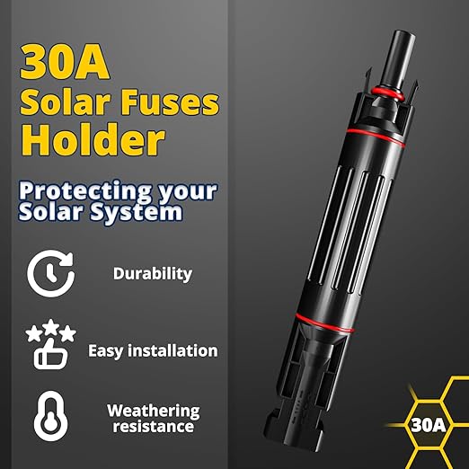 PV Inline Fuse Holders 1000V 30A for Solar Panel and Solar Controller Solar Fuse connectors