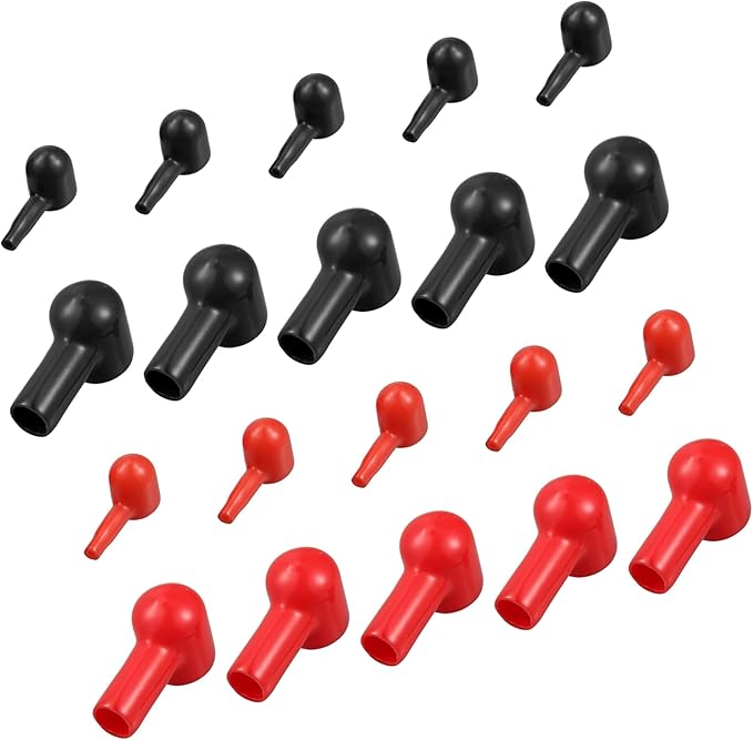 Battery Terminal Boots Insulating Rubber Covers Red Black Cable Lug Protector Cover Lug Caps for Car Marine 20 Pcs Replace Parts