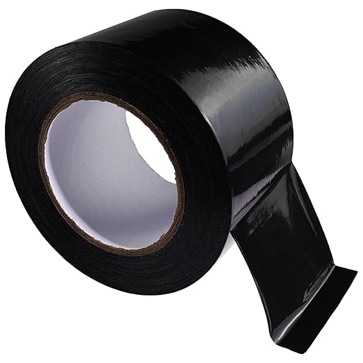 Vapor Barrier Tape, 3" Polyethylene Tape Black Seal Tape for Crawl Space, Underlayment, Marine Use, Repair,Construction Sheathing Seal Film, 180 Foot Roll