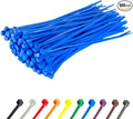 GTSE 8 Inch Blue Zip Ties, 100 Pack, 50lb Strength, UV Resistant Strong Nylon Cable Ties, Self-Locking 8" Tie Wraps