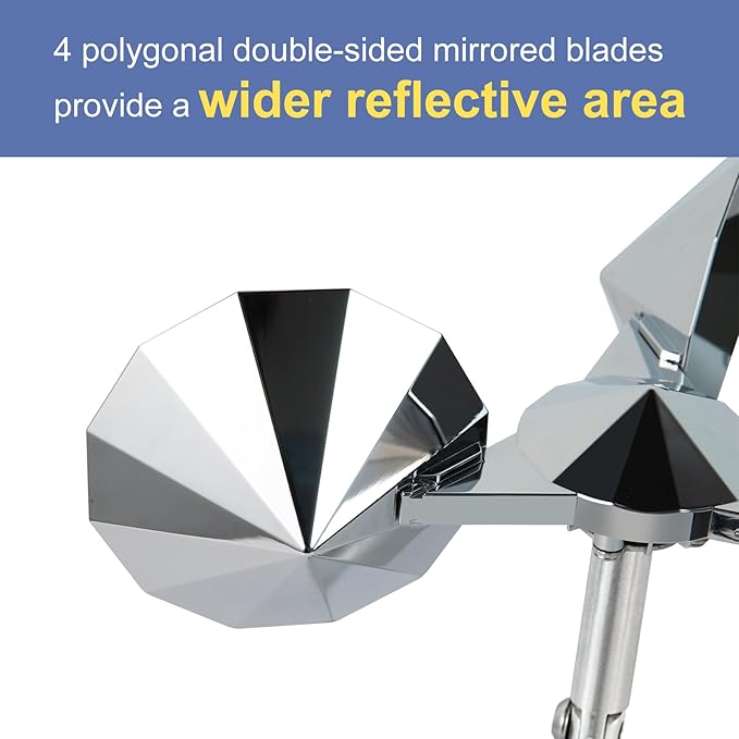 OFFO 2 PCS Bird Scare Reflective Device, Bird Reflector Keep Pigeon Woodpeckers and Sparrows Away for Outdoor Use Boats Roofs Gardens