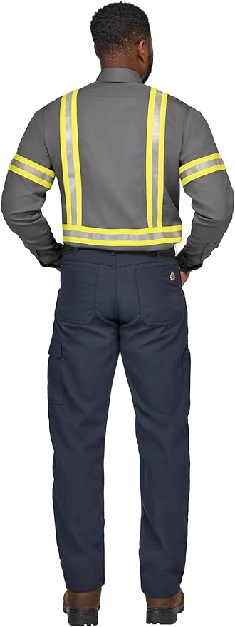 Bulwark FR Men's Midweight Fr Enhanced Visibility Uniform Shirt