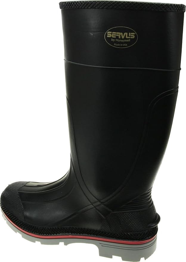 Servus XTP 15" PVC Chemical-Resistant Soft Toe Men's Work Boots, Black, Red & Grey (75108)