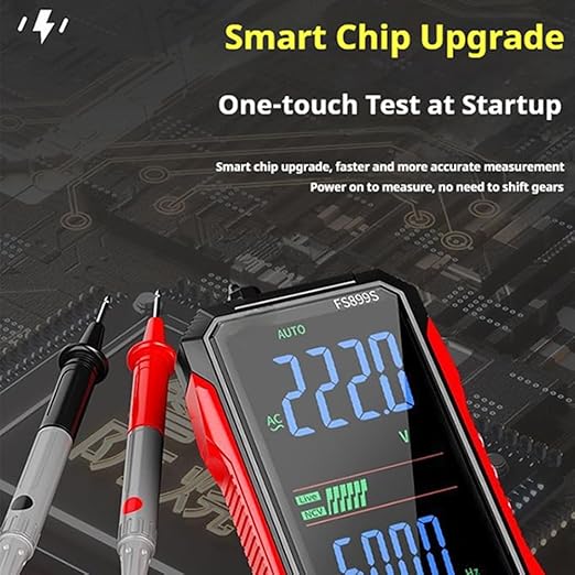 USB Rechargeable Digital Multimeter, 2026 Upgraded Fs899l Multimeter, Automatic Digital Display Multimeter Tester for Home and Industrial Electrical Issues, Multimeter Tester (FS899L)