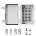 Outdoor Electrical Junction Box ABS Waterproof Junction Box IP66, Weatherproof Enclosure with Terminal Block for Solar/CCTV/Garden UseGray Cover 5.3"x3.4"x2.7"