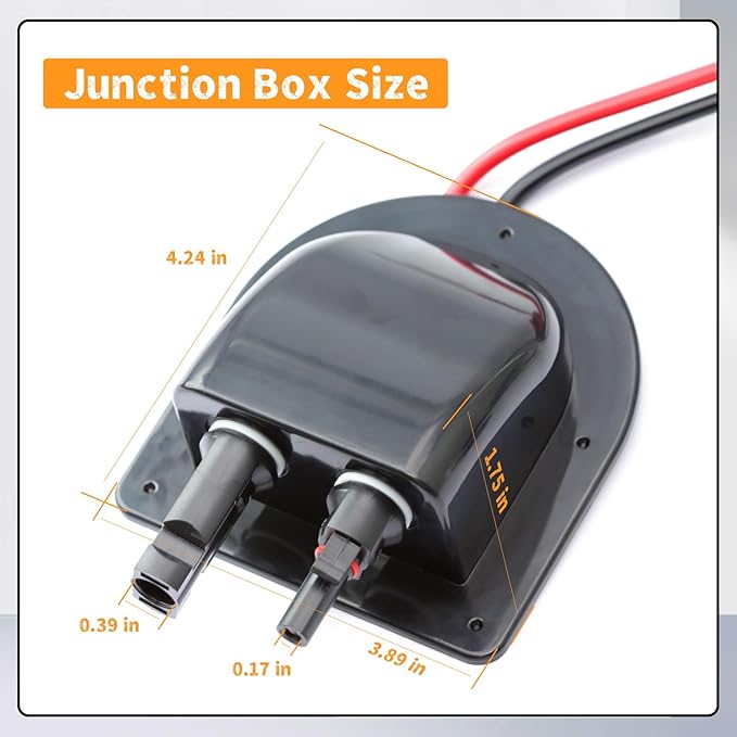 Solar Cable Entry Gland with 10Ft 10AWG Extension Cord, RV Roof Mountable, MC4 Connectors for Solar Junction Box - Ideal for RV, Boat, Camper & Van Installations, Tinned Copper Wire