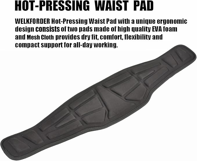 Tongue Buckle Body Belt (Aluminum Hardware) With Hot-Pressing Waist Pad and 2 Aluminum Side D-Rings Personal Protective Equipment | Waist Fitting Size 32'' to 50''