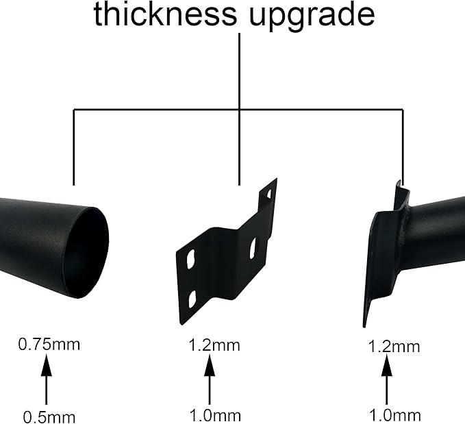 Street Light Pole,Street Light Mounting Arm Black Metal Thickened Pipes Rustproof Waterproof Barn Light Fixture Adaptor Outdoor Arm for Led Light,Wall Mounted (12 inch Black Thicken)