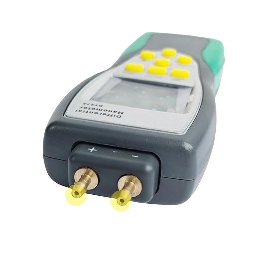 Professional-Grade Digital Manometer, ±241.3kPa/35PSI Gas Pressure Tester with Backlit LCD, 11 Units Conversion MAX/MIN/AVG & Data Logging, HVAC/Automotive Diagnostic Tool (Includes Battery)