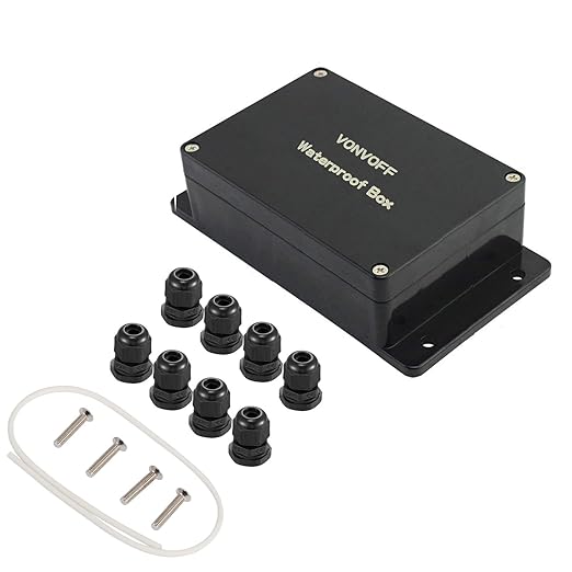 DIY Electrical Box,Universal Junction Box,Dustproof Waterproof IP67 ABS Plastic Box,Enclosure with Fixed Hole and 4pcs x M16 Cable Gland,9.0x5.9x3.4 inch (230 * 150 * 87mm)