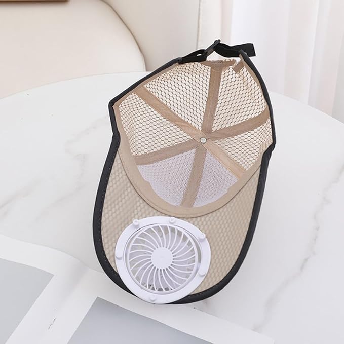 Men Women Solar Powered Fan Hat Cooling Baseball Hat Fishing Camping Beach Hats with Solar Fans Summer USB Charging Sun Hats