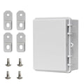 Waterproof Electrical Box Outdoor Project Junction Box ABS Plastic Housing with Latch Hinged Suitable for Landscape Lighting, Security Surveillance, DIY Projects etc(8.6"x6.6"x4.3")
